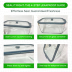 SAVE MODERN Premium Glass Food Storage Containers (4-Piece Set)